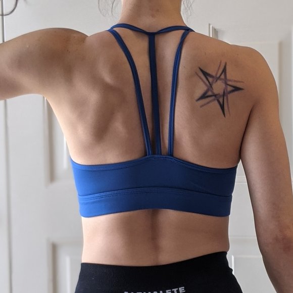 Alphalete Other - Alphalete Sonic Blue Surface Tri Bra